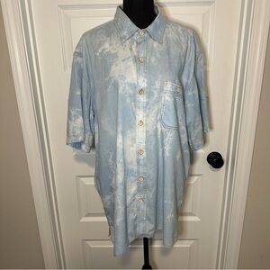 The Territory Ahead Shirt Mens Sz XL Blue‎ Tie DyeCotton Short Sleeve Button Up